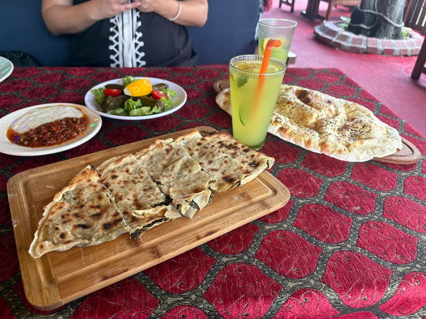 Traditional Anatolian dish served in a warm restaurant setting