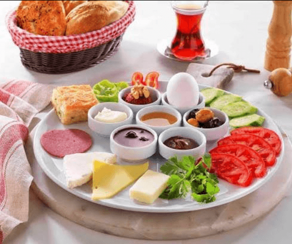 Traditional Turkish breakfast spread