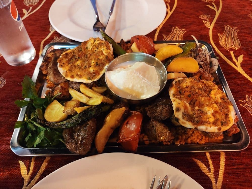 Charcoal grilled mixed kebab platter
