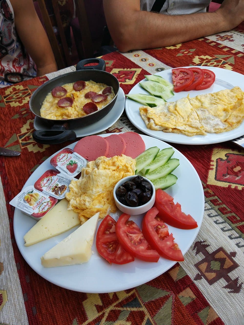 Traditional Turkish breakfast spread