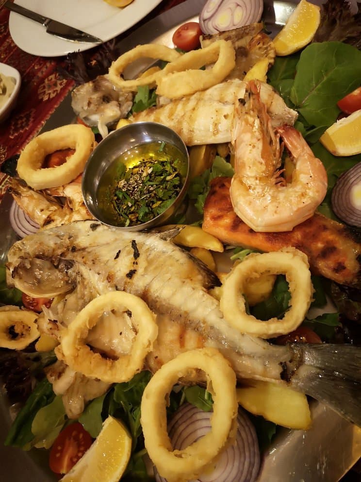 Fresh grilled fish dish