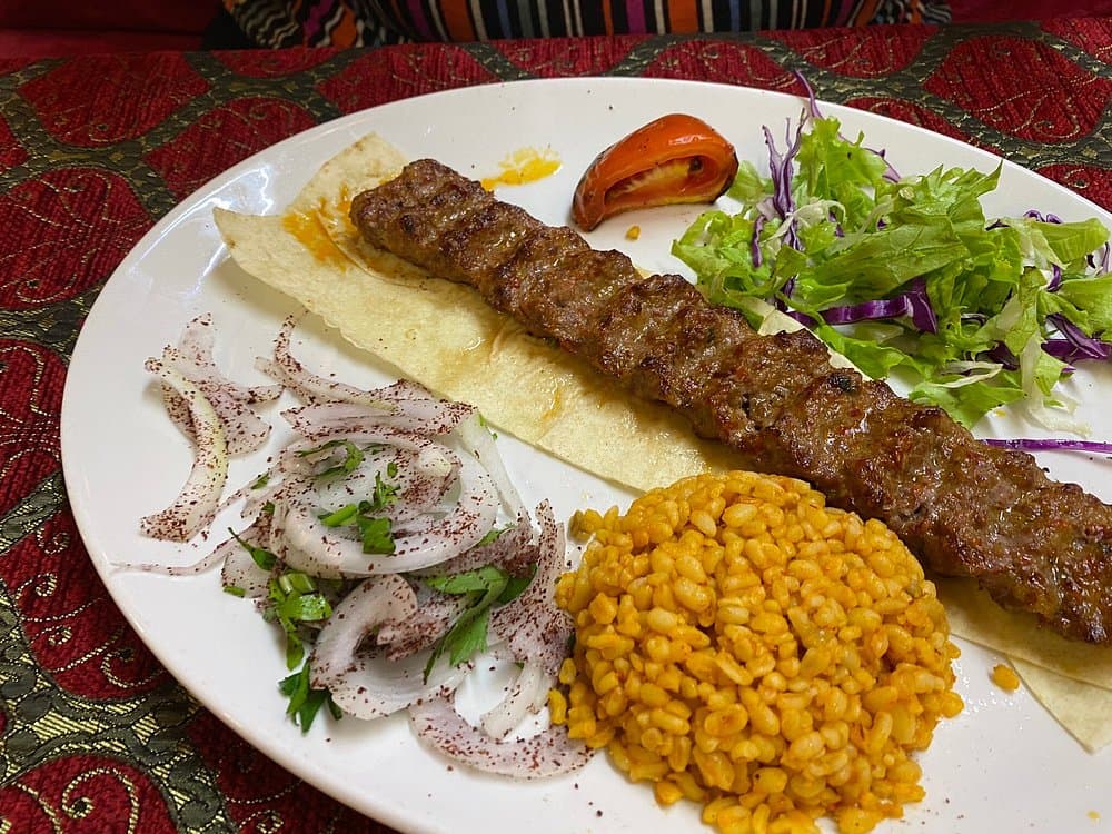 Charcoal grilled Turkish kebabs