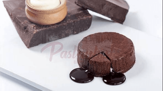 Chocolate souffle with molten center