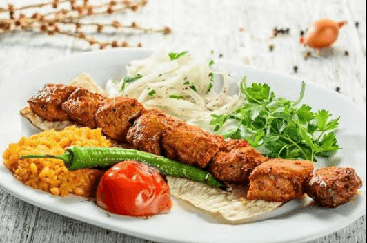 Grilled lamb skewers